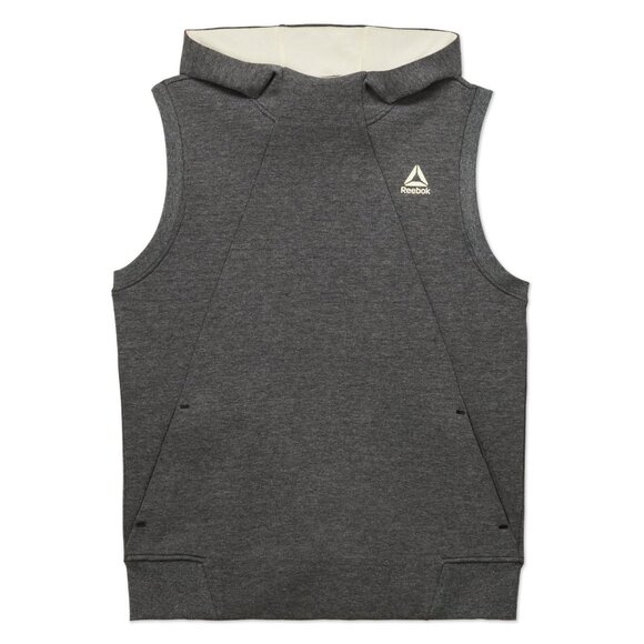 Reebok Men's and Big Men's Credentials Sleeveless Hoodie, Size L, Dark Gray - Picture 5 of 5